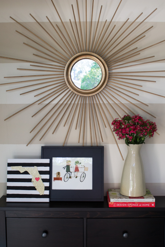 Sarah Hearts DIY Gold Sunburst Mirror